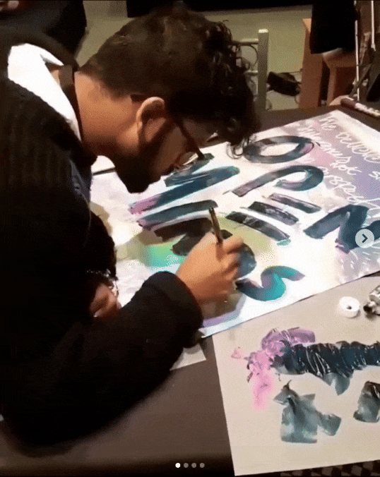 My hand painter typography